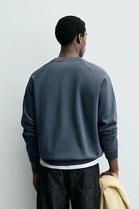 SWEAT RAS-DU-COU DÉLAVÉ BASIQUE