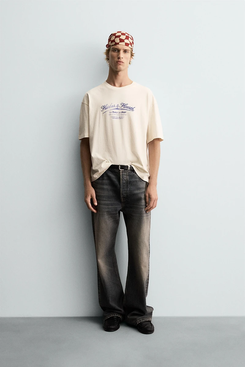 T-SHIRT IMPRIMÉ DÉLAVÉ