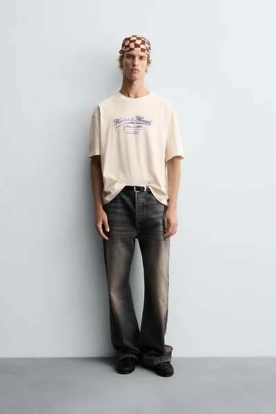 T-SHIRT IMPRIMÉ DÉLAVÉ