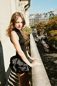 COMBINATION LACE SHORT DRESS