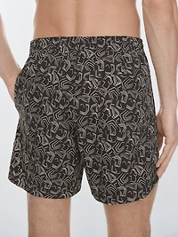 Abstract print swimsuit
