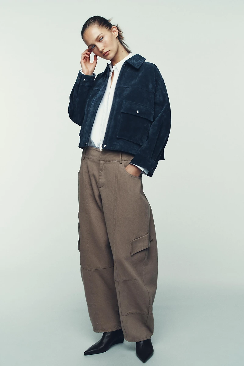 100% LEATHER BOMBER JACKET