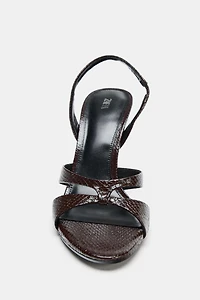 EMBOSSED HEEL SANDALS