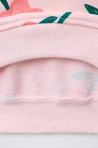 PRINTED RIB FLARE SWEATSHIRT AND LEGGING SET