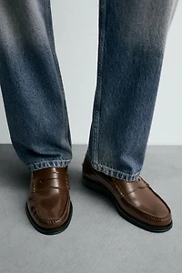 LEATHER PENNY LOAFERS