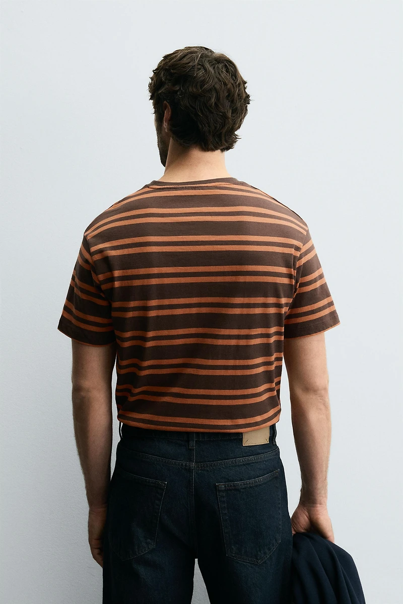 T-SHIRT JACQUARD RAYURES