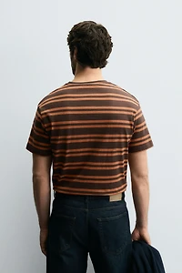 T-SHIRT JACQUARD RAYURES