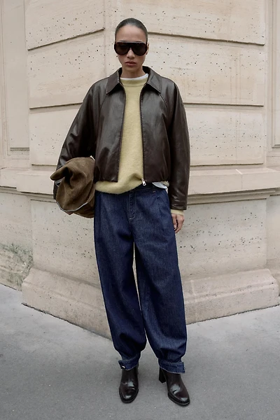 BLOUSON BOMBER MATIÈRE SYNTHÈTIQUE