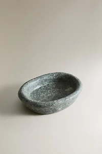 GREENISH MARBLE CONCAVE TRAY