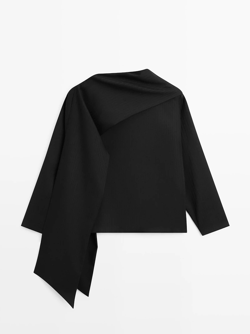 Striped blouse with cape detail - STUDIO