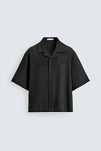 EMBROIDERED EYELET SHIRT