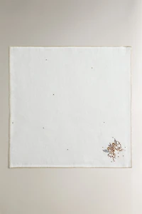 EMBROIDERED LINEN NAPKIN GEMINI | MARISA BERENSON