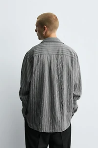 CHEMISE FLUIDE RAYURES EFFET FROISSÉ
