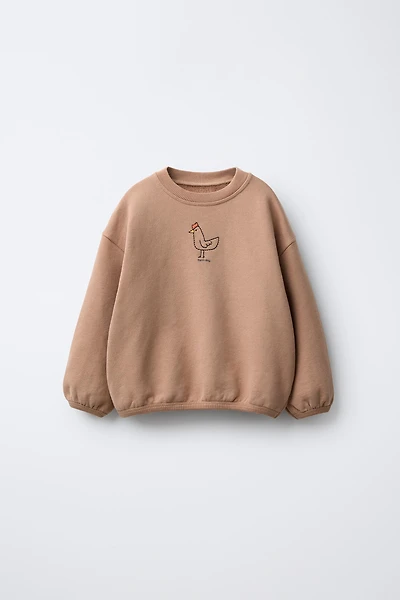 SWEAT COQ BRODÉ