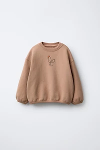 SWEAT COQ BRODÉ