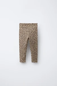 LOT DE DEUX LEGGINGS UNIS ET IMPRIMÉS