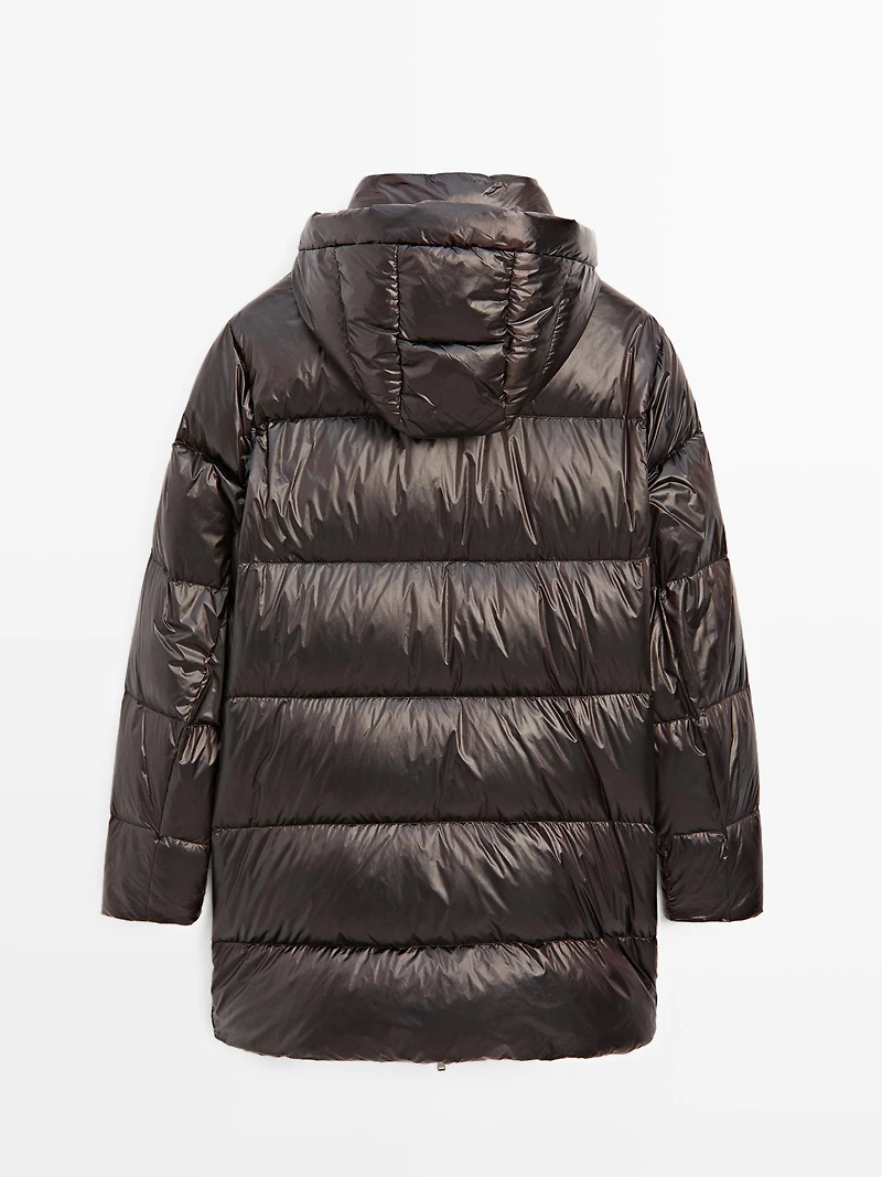 Water-repellent down blend jacket