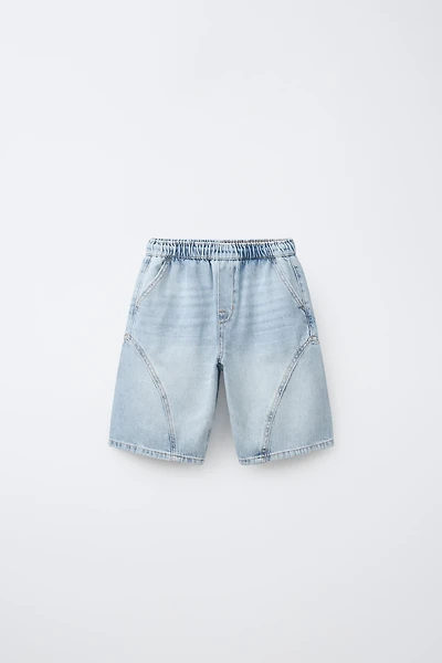 BARREL DENIM SHORTS