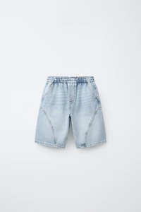 BARREL DENIM SHORTS