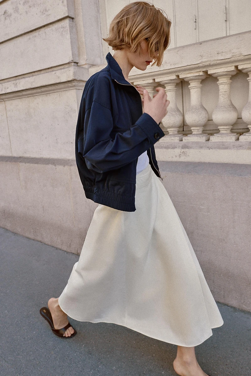 HIGH COLLAR FLAP POCKET JACKET