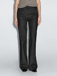 Flared high-waist jeans