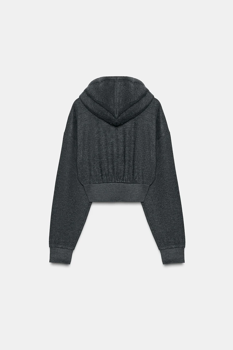 CROPPED HOODIE SWEATSHIRT