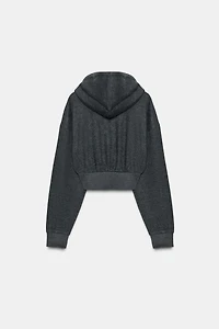 CROPPED HOODIE SWEATSHIRT