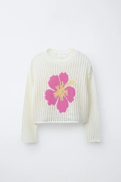 HIBISCUS FLORAL KNIT JUMPER