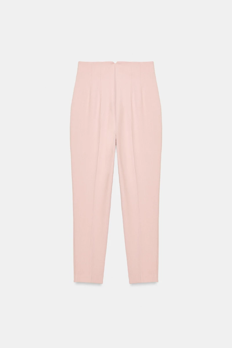HIGH-WAISTED ANKLE PANTS