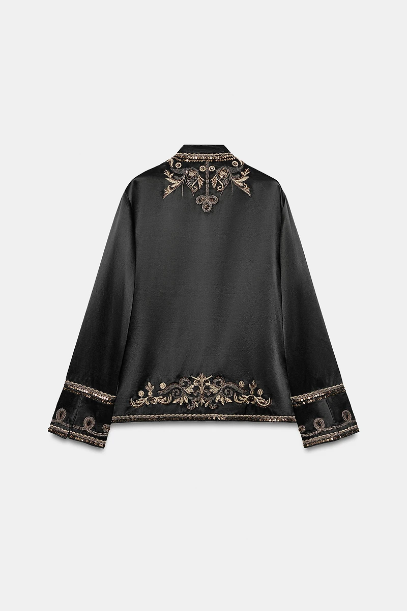 ZW COLLECTION EMBROIDERED FROG FASTENING JACKET