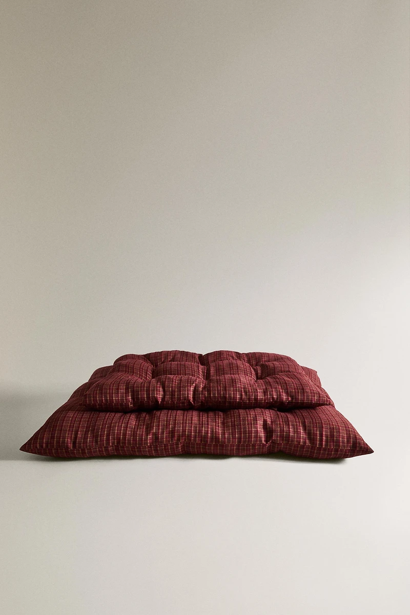 COUSSIN DE SOL À CARREAUX POUR ANIMAUX COMPAGNIE NOËL