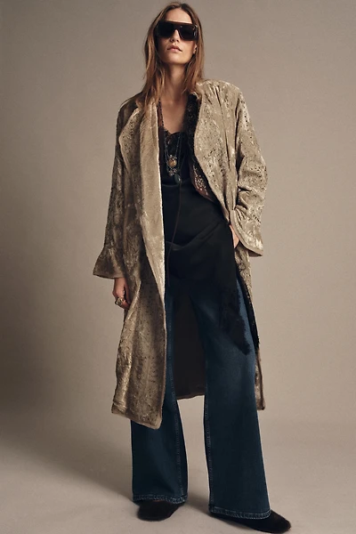 ZW COLLECTION LIMITED EDITION EMBROIDERED VELVET KIMONO