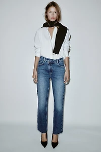 Z.09 STRAIGHT HIGH WAIST CROSSED JEANS