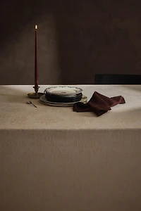 CHRISTMAS FRAMED FLORAL COTTON TABLECLOTH