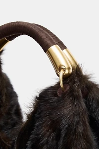 FAUX FUR MAXI BAG