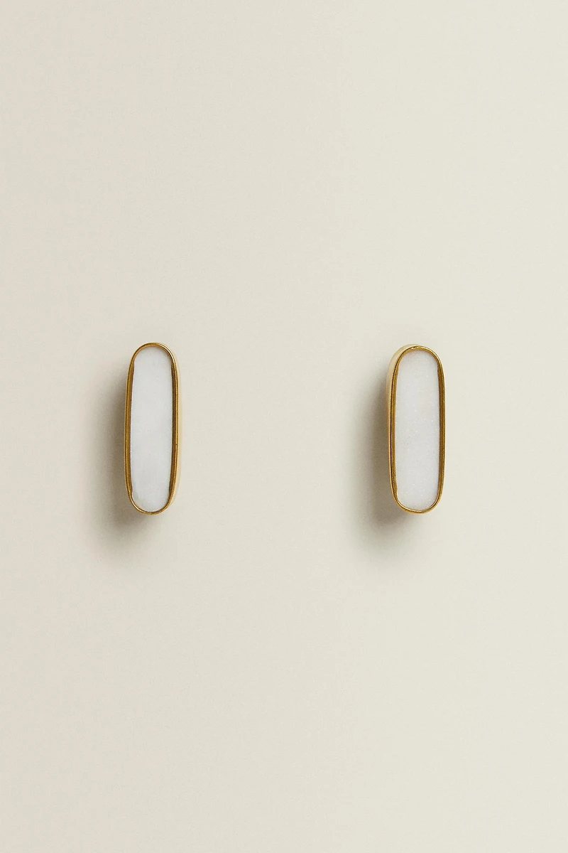 SET OF OVAL MARBLE KNOBS (SET OF 2)