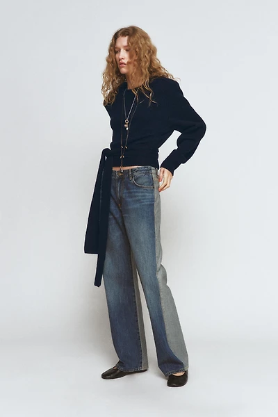 ZW COLLECTION MID-RISE STRAIGHT LEG JEANS