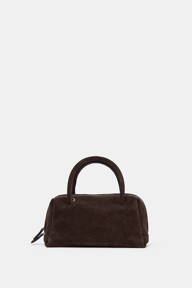 SAC BOWLING EN CUIR VELOURS