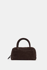 SAC BOWLING EN CUIR VELOURS