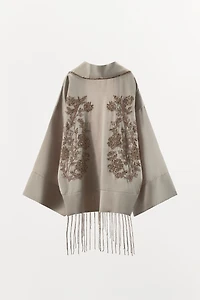 LIMITED EDITION EMBROIDERED BEADED KIMONO