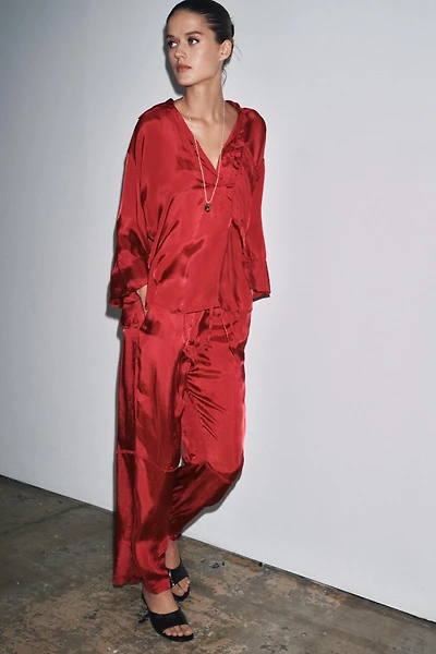 CHEMISE SATINÉE À POCHE LIMITED EDITION