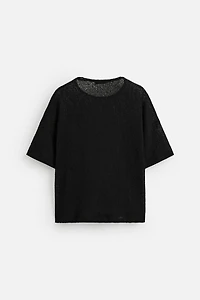 KNIT LACE T-SHIRT