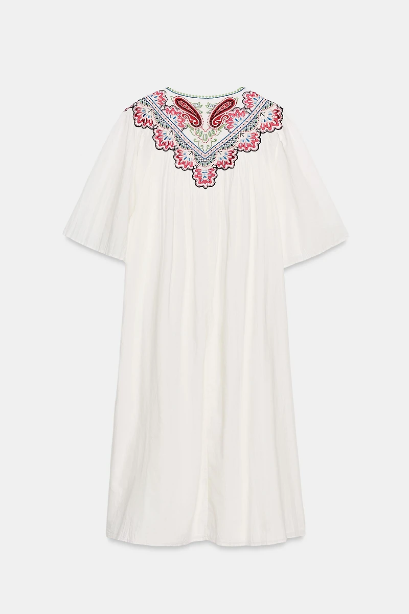 ZW COLLECTION EMBROIDERED MIDI DRESS