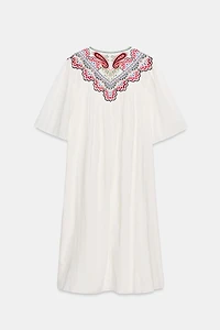 ZW COLLECTION EMBROIDERED MIDI DRESS