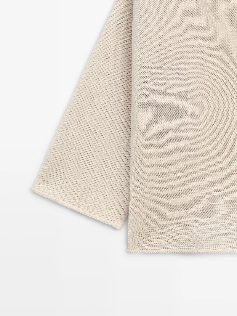 Pull en maille à liens au dos 100 % coton
