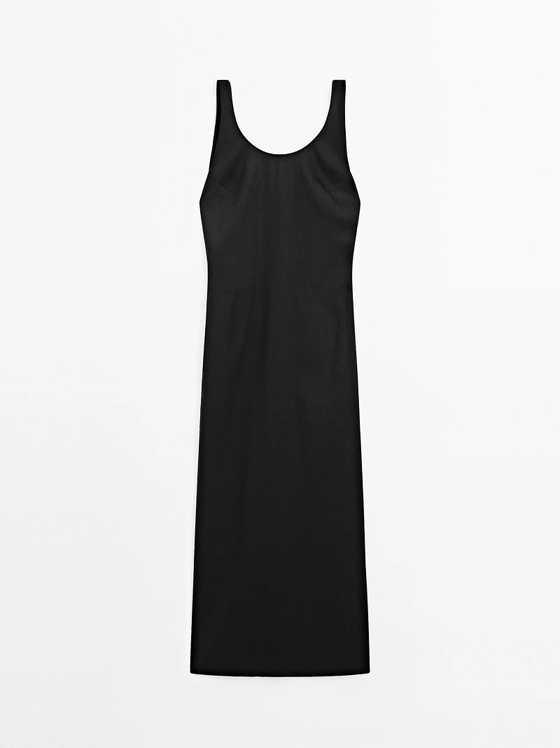 Robe midi décolleté dos