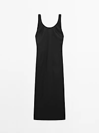 Robe midi décolleté dos
