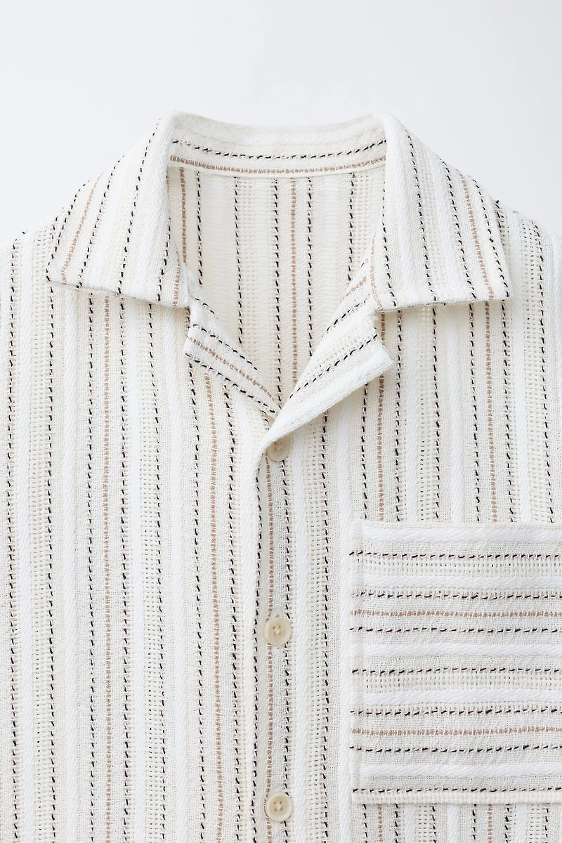 CHEMISE BOWLING IMPRIMÉ À RAYURES