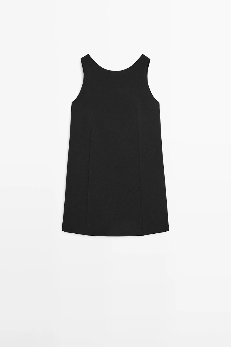 Wool blend mini dress