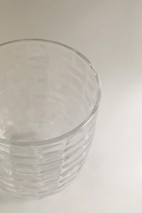 RAISED SQUARE-EFFECT TUMBLER